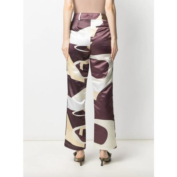 House of Sunny High-rise Highway-print Flared Trousers - Picture 4 of 16